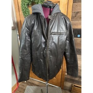 Levi's Strauss & Co Men's Faux Leather Sherpa Lined Aviator Bomber Jacket size M